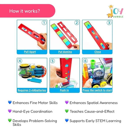 Train Toy Domino Set for Kids – BPA-Free Plastic with Sound Effects